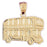 14k Yellow Gold Tour Bus Charm