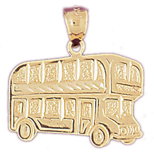 14k Yellow Gold Tour Bus Charm