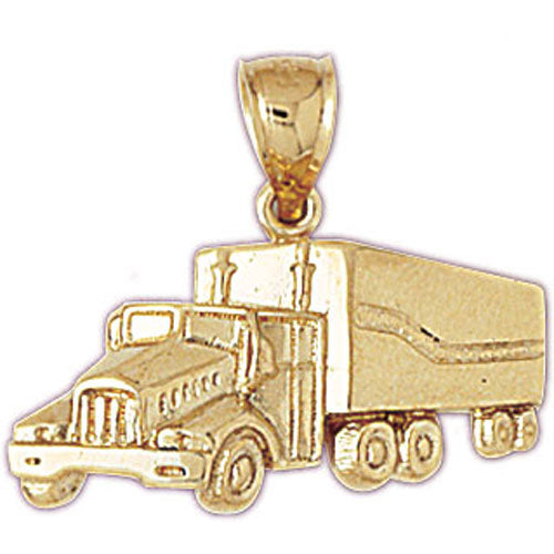 14k Yellow Gold Truck Charm