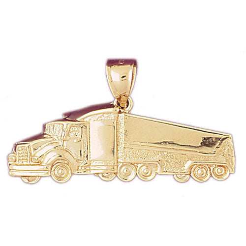 14k Yellow Gold Truck Charm