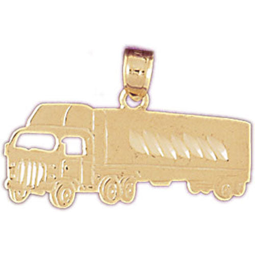 14k Yellow Gold Truck Charm