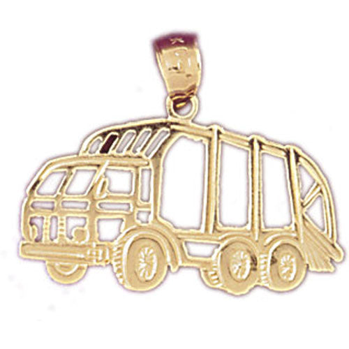 14k Yellow Gold Dump Truck Charm