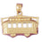 14k Yellow Gold 3-D Trolly Charm