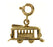 14k Yellow Gold 3-D Trolly Charm