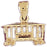 14k Yellow Gold 3-D Trolly Charm