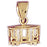 14k Yellow Gold 3-D Trolly Charm