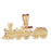 14k Yellow Gold Train Engine Locomotive Charm