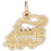 14k Yellow Gold Train Engine Locomotive Charm