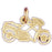 14k Yellow Gold Motorcycle Charm