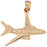 14k Yellow Gold Airplane Charm