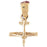 14k Yellow Gold 3-D Airplane Charm