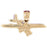 14k Yellow Gold Airplane Charm