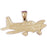 14k Yellow Gold Airplane Charm