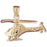 14k Yellow Gold Helicopter Charm