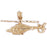 14k Yellow Gold Helicopter Charm