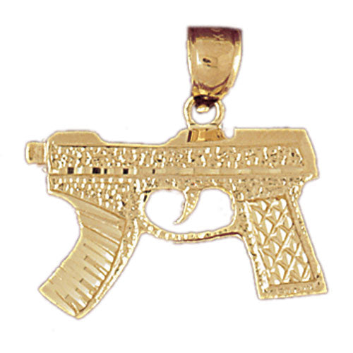 14k Yellow Gold Oozie Gun Charm