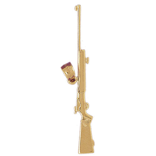 14k Yellow Gold Rifle Charm