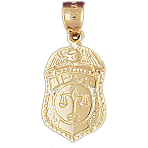 14k Yellow Gold IPSS Badge Charm