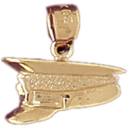 14k Yellow Gold Police Hat Charm