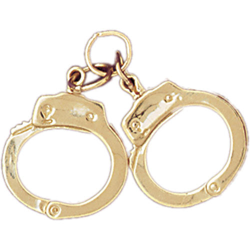 14k Yellow Gold Motorcycle Officer Pig Charm
