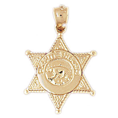 14k Yellow Gold Los Angeles Sheriff's Badge Charm