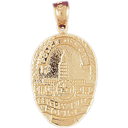 14k Yellow Gold Beverly Hills Police Charm