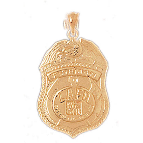 14k Yellow Gold Los Angeles Fire Department Charm