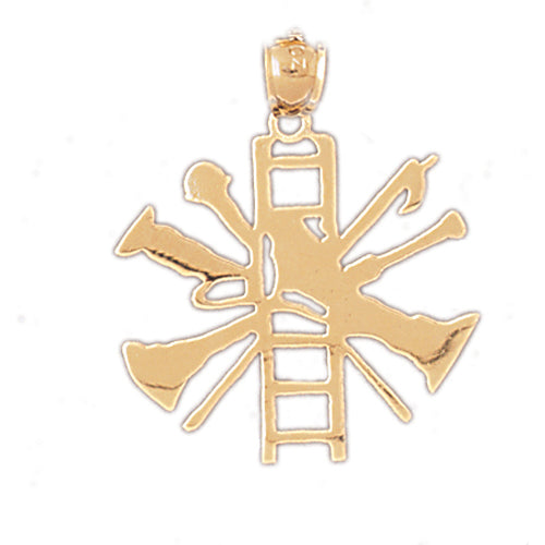 14k Yellow Gold Firemans Ladder Charm