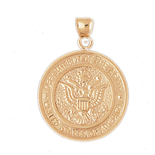 14k Yellow Gold Department of Army Charm