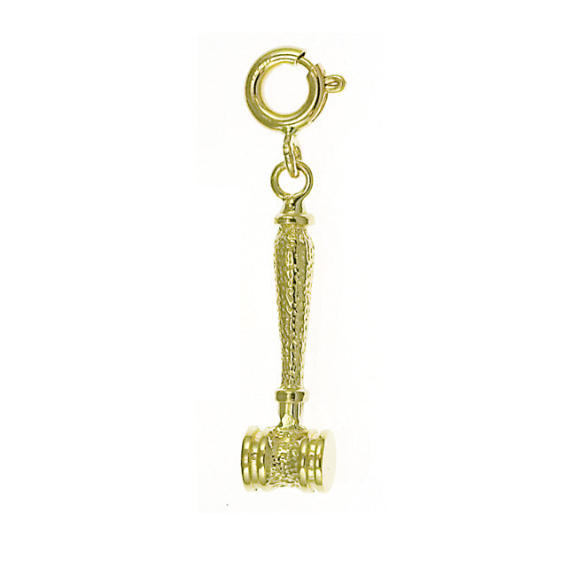 14k Yellow Gold Gavel Charm