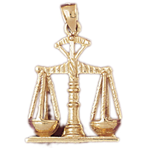 14k Yellow Gold Weights of Justice Charm