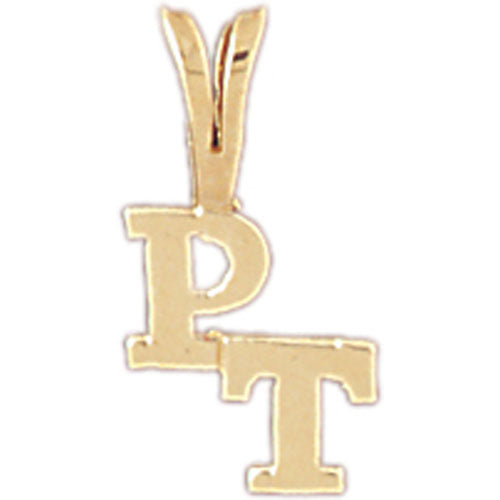 14k Yellow Gold PT Physical Therapy Charm