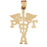 14k Yellow Gold PTA Physical Therapist Assistant Charm