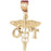 14k Yellow Gold OT Occupational Therapist Charm