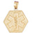 14k Yellow Gold Medical Alert Cadeusus Charm