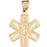 14k Yellow Gold Medical Alert Cadeusus Charm