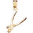 14k Yellow Gold 3-D Tooth Extractor Charm
