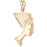 14k Yellow Gold Nefertiti Charm