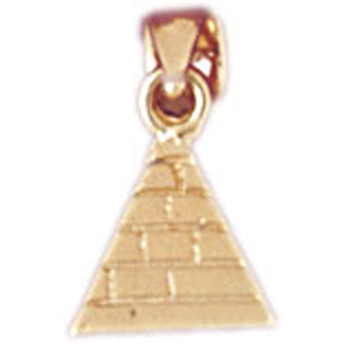 14k Yellow Gold Pyramid Charm