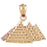 14k Yellow Gold Pyramid Charm