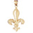 14k Yellow Gold Fleur De Lis Charm