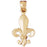 14k Yellow Gold Fleur De Lis Charm