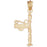 14k Yellow Gold Bourbon St., New Orleans Charm