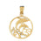 14k Yellow Gold Dolphins jumping through hoop Charm