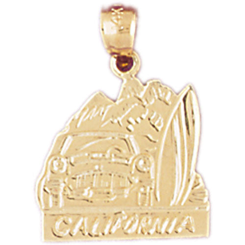 14k Yellow Gold California  Charm
