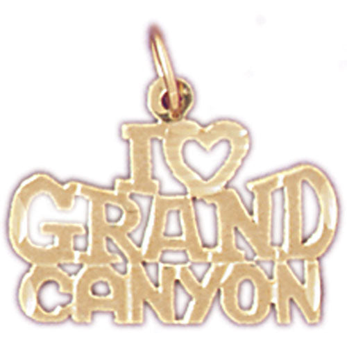 14k Yellow Gold I love Grand Canyon Charm