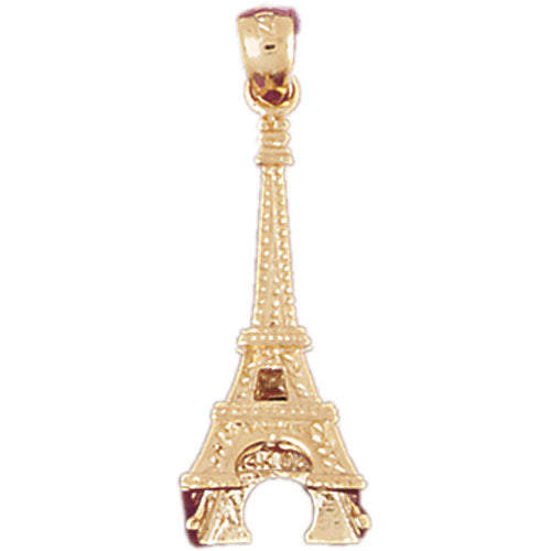 14k Yellow Gold 3-D Eiffel Tower Charm