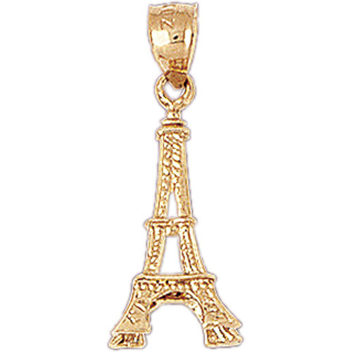 14k Yellow Gold 3-D Eiffel Tower Charm