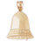 14k Yellow Gold Liberty Bell Charm