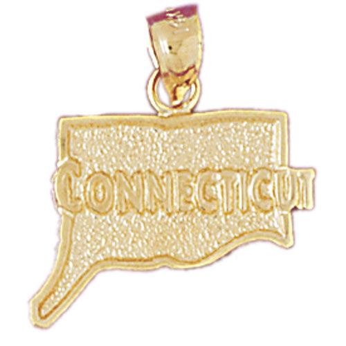 14k Yellow Gold Connecticut Charm